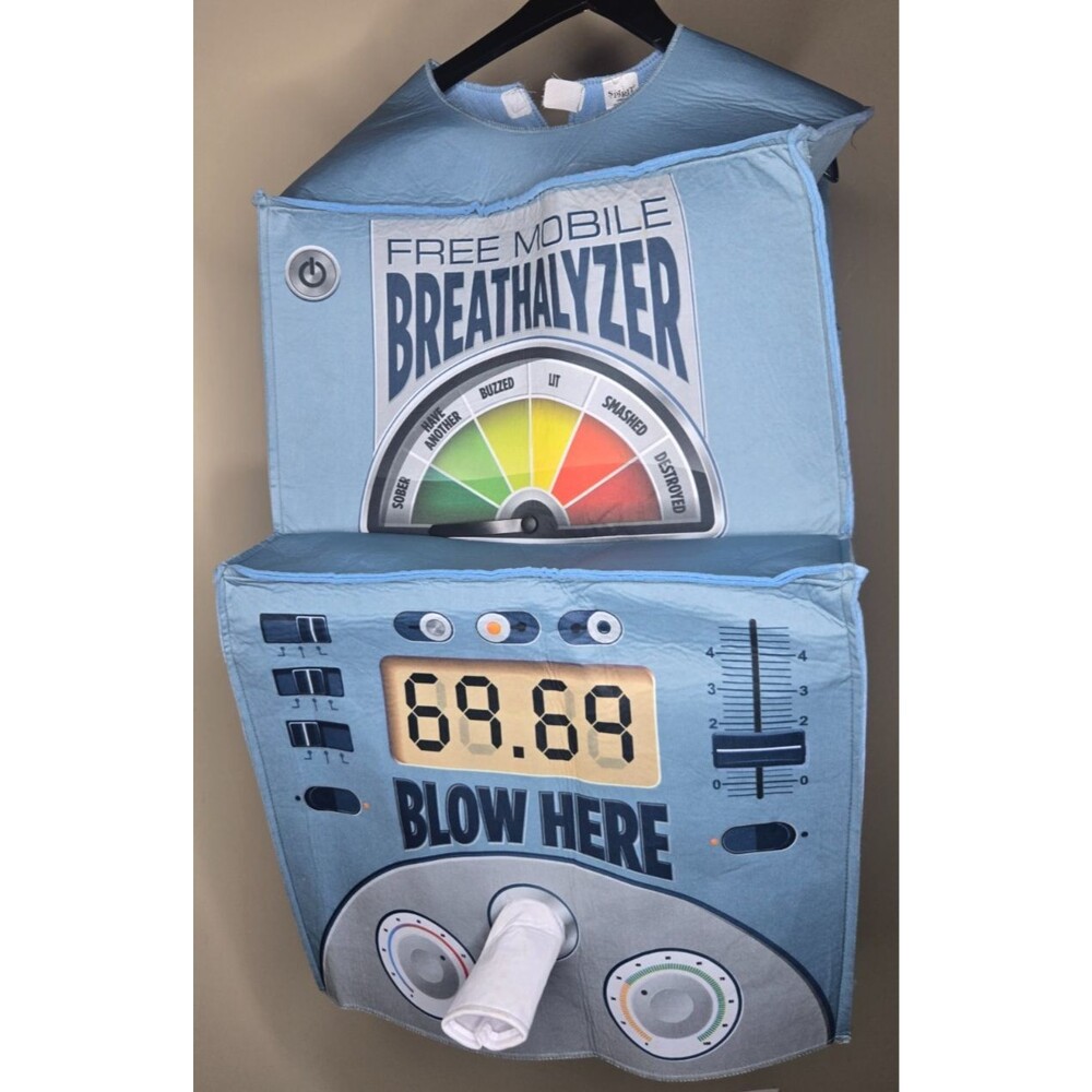 Spirit Halloween Adult Breathalyzer Costume One Size Funny Frat Party Blow Here